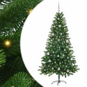 VidaXL Choinka z 150 diodami LED z podstawą Zielony 150 cm PE