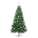 VidaXL Choinka z 150 diodami LED z podstawą Zielony 150 cm PE