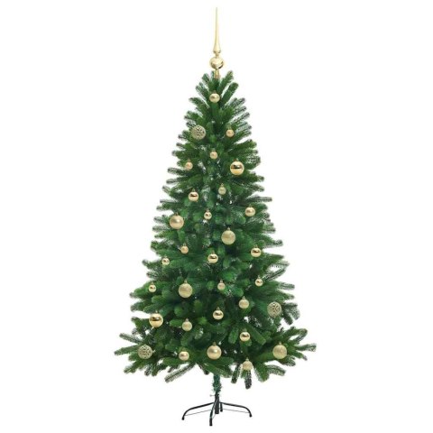 VidaXL Choinka z 150 diodami LED z podstawą Zielony 150 cm PE