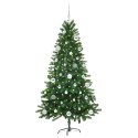 VidaXL Choinka z 150 diodami LED z podstawą Zielony 150 cm PE
