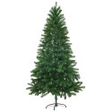 VidaXL Choinka z 150 diodami LED z podstawą Zielony 150 cm PE