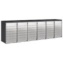 VidaXL Przechowalnia na 3 kosze na odpady 340 x 77.5 x 115.5 cm Stal