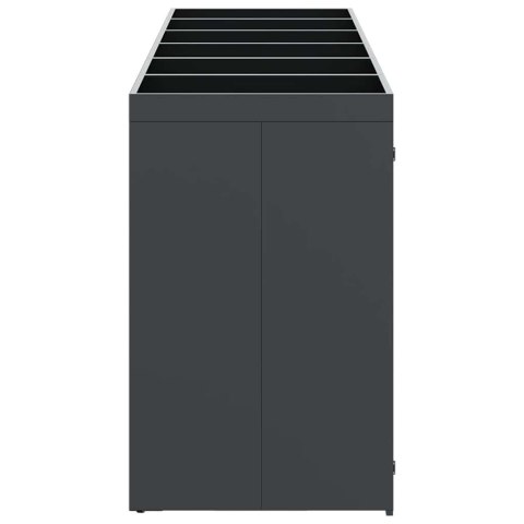 VidaXL Przechowalnia na 3 kosze na odpady 340 x 77.5 x 115.5 cm Stal