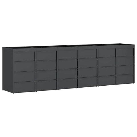 VidaXL Przechowalnia na 3 kosze na odpady 340 x 77.5 x 115.5 cm Stal