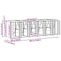 VidaXL Przechowalnia na 3 kosze na odpady 340 x 77.5 x 115.5 cm Stal