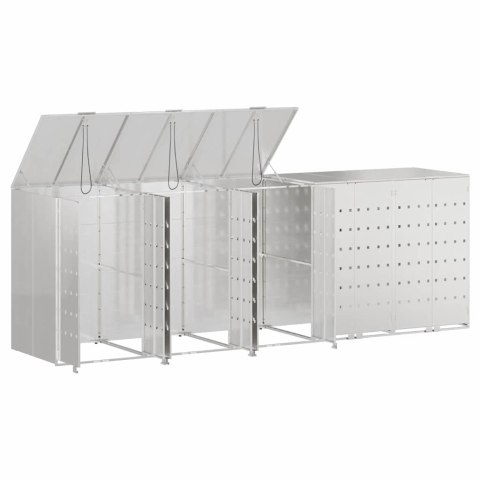 VidaXL Przechowalnia na 3 kosze na odpady 340 x 77.5 x 115.5 cm