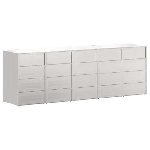 VidaXL Przechowalnia na 3 kosze na odpady 340 x 77.5 x 115.5 cm
