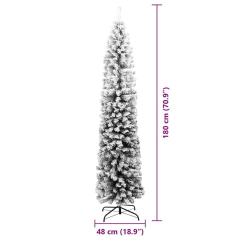 VidaXL Sztuczna choinka z podstawą Zielony 180 cm PVC, stal i plastik