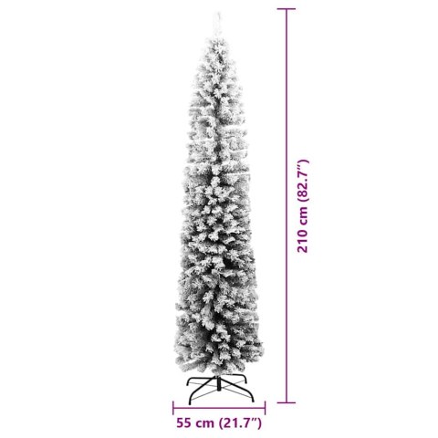 VidaXL Sztuczna choinka z podstawą Zielony 210 cm PVC, stal i plastik