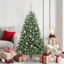 VidaXL Sztuczna choinka z zawiasami Zielony 150 cm PVC i Metal