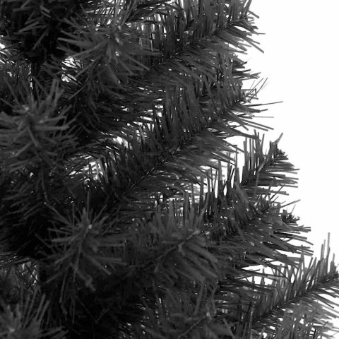 VidaXL Choinka z 300 diodami LED z podstawą Czarny 180 cm PVC