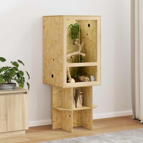 VidaXL Terrarium Brązowy 50 x 50 x 130 cm OSB