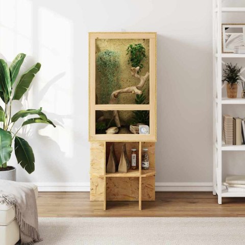 VidaXL Terrarium Brązowy 50 x 50 x 130 cm OSB