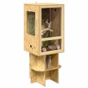 VidaXL Terrarium Brązowy 50 x 50 x 130 cm OSB