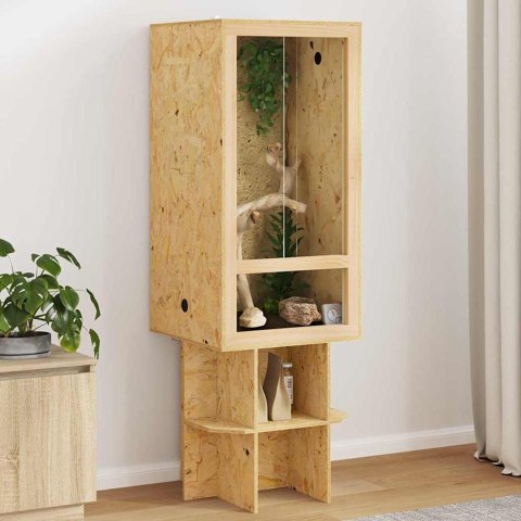 VidaXL Terrarium Brązowy 50 x 50 x 150 cm OSB