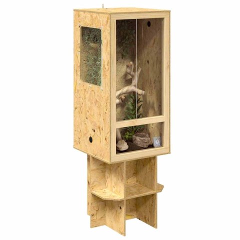 VidaXL Terrarium Brązowy 50 x 50 x 150 cm OSB