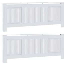 VidaXL Pokrywa Grzejnika 2 pcs Biały 205 x 20,5 x 81,5 cm