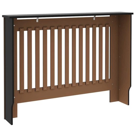 VidaXL Pokrywa Grzejnika 2 pcs Czarny 112 x 19 x 81,5 cm