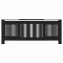VidaXL Pokrywa Grzejnika 2 pcs Czarny 205 x 20,5 x 81,5 cm