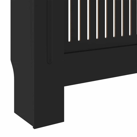 VidaXL Pokrywa Grzejnika 2 pcs Czarny 205 x 20,5 x 81,5 cm