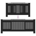 VidaXL Pokrywa Grzejnika 2 pcs Czarny 205 x 20,5 x 81,5 cm