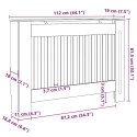 VidaXL Pokrywa Grzejnika 2 pcs dąb Sonoma 112 x 19 x 81,5 cm