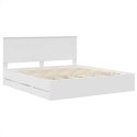 VidaXL Ramka łóżka z szufladą Biały 180 x 200 cm Drewno inżynieryjne