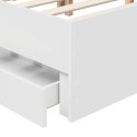 VidaXL Ramka łóżka z szufladą Biały 180 x 200 cm Drewno inżynieryjne