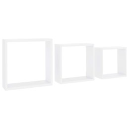 PÓŁKI ŚCIENNE KOSTKI 3SZT BIAŁE