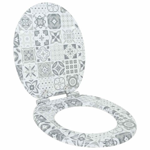 DESKA TOALETOWA Z SAMOODBLOKOWANIEM 2 PCS 44X38CM PŁYTA MDF