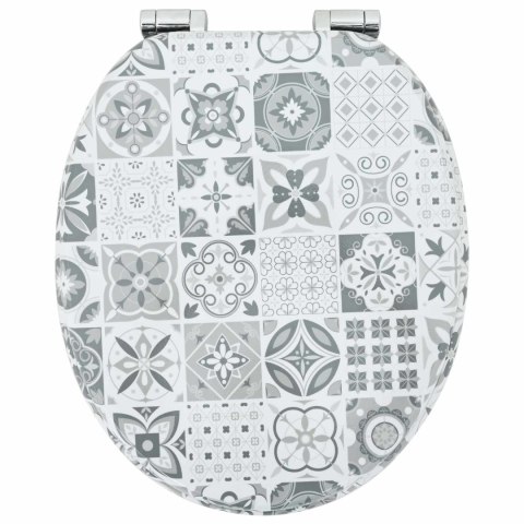 DESKA TOALETOWA Z SAMOODBLOKOWANIEM 2 PCS 44X38CM PŁYTA MDF