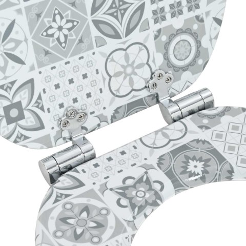DESKA TOALETOWA Z SAMOODBLOKOWANIEM 2 PCS 44X38CM PŁYTA MDF