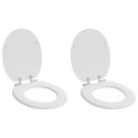 DESKA TOALETOWA Z SAMOODBLOKOWANIEM 2 PCS BIAŁA 44X38CM