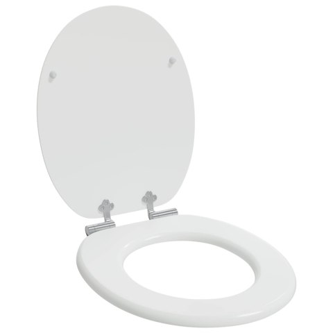 DESKA TOALETOWA Z SAMOODBLOKOWANIEM 2 PCS BIAŁA 44X38CM