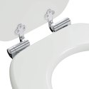 DESKA TOALETOWA Z SAMOODBLOKOWANIEM 2 PCS BIAŁA 44X38CM