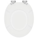 DESKA TOALETOWA Z SAMOODBLOKOWANIEM 2 PCS BIAŁA 44X38CM