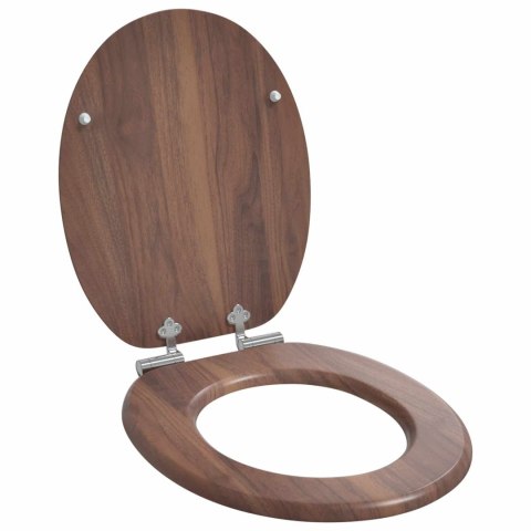 DESKA TOALETOWA Z SAMOODBLOKOWANIEM 2 PCS BRĄZOWA 44X38CM