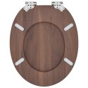 DESKA TOALETOWA Z SAMOODBLOKOWANIEM 2 PCS BRĄZOWA 44X38CM