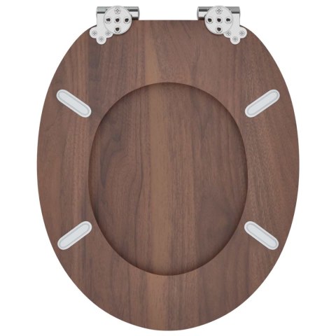 DESKA TOALETOWA Z SAMOODBLOKOWANIEM 2 PCS BRĄZOWA 44X38CM