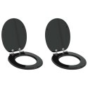 DESKA TOALETOWA Z SAMOODBLOKOWANIEM 2 PCS CZARNY 44X38CM