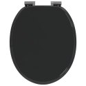 DESKA TOALETOWA Z SAMOODBLOKOWANIEM 2 PCS CZARNY 44X38CM
