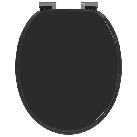 DESKA TOALETOWA Z SAMOODBLOKOWANIEM 2 PCS CZARNY 44X38CM