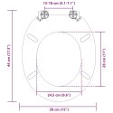 DESKA TOALETOWA Z SAMOODBLOKOWANIEM 2 PCS CZARNY 44X38CM