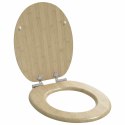 DESKA TOALETOWA Z SAMOODBLOKOWANIEM 2 PCS JASNY KOLOR BAMBUSA