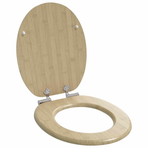 DESKA TOALETOWA Z SAMOODBLOKOWANIEM 2 PCS JASNY KOLOR BAMBUSA