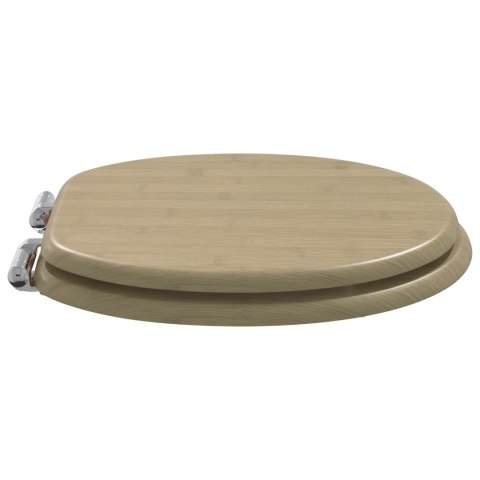 DESKA TOALETOWA Z SAMOODBLOKOWANIEM 2 PCS JASNY KOLOR BAMBUSA