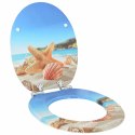 DESKA TOALETOWA Z SAMOODBLOKOWANIEM 2 PCS MUSZELKA MORSKA
