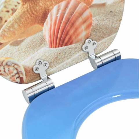 DESKA TOALETOWA Z SAMOODBLOKOWANIEM 2 PCS MUSZELKA MORSKA