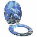 DESKA TOALETOWA Z SAMOODBLOKOWANIEM 2 PCS NIEBIESKI 44X38CM