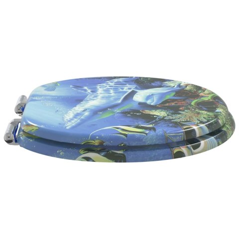 DESKA TOALETOWA Z SAMOODBLOKOWANIEM 2 PCS NIEBIESKI 44X38CM